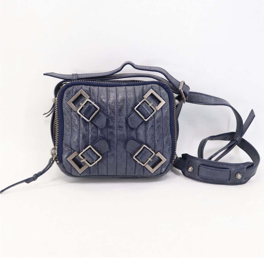 Schuler & Sons Philadelphia Distressed Quilted Buckle Crossbody Bag